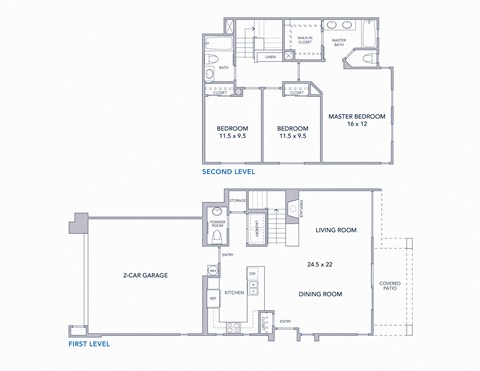 CasaLago Eastlake Apartments 2D Floor Plans T3